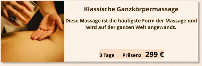 Angebot Klassische Ganzkörper Massage